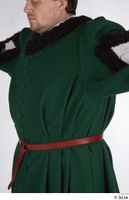 Photos Medieval Aristocrat in green dress 1 Aristocrat Medieval clothing green dress leather belt t poses upper body 0002.jpg